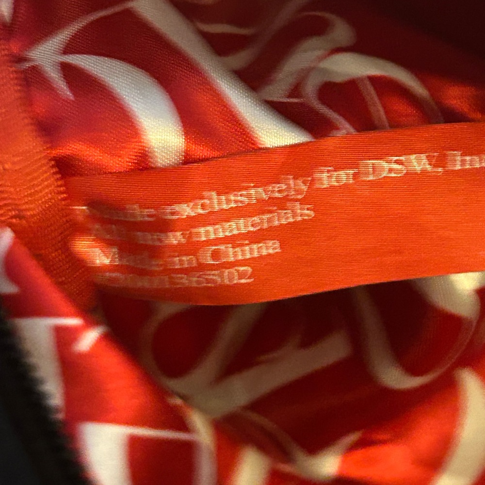 DSW black satin duffel bag. - Picture 15 of 16